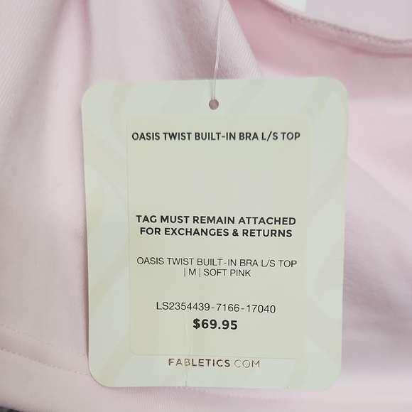 Fabletics Soft Pink Oasis Twist Top - Picture 2 of 3